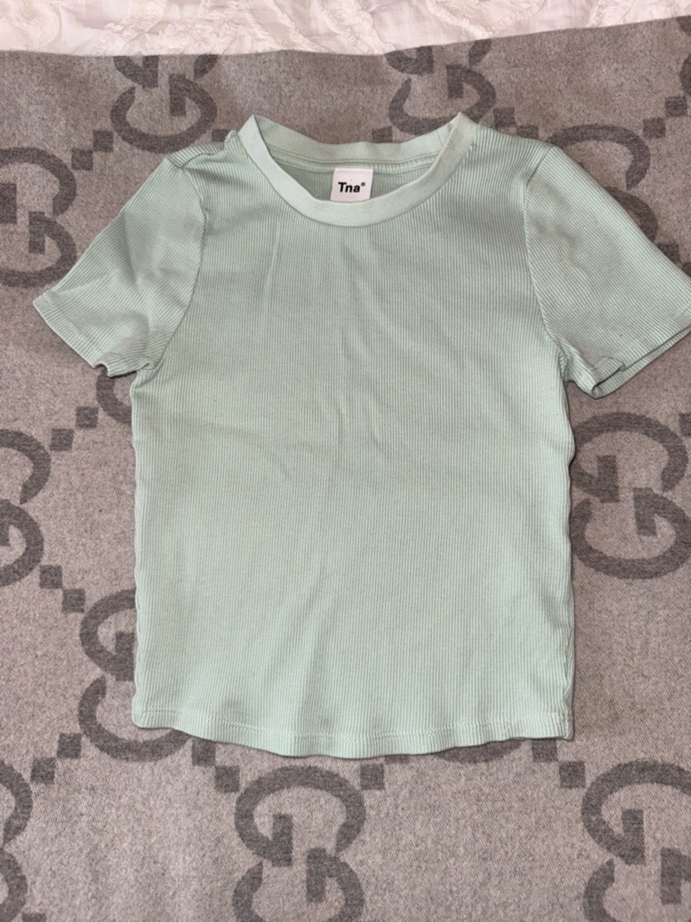 Tna Mint Ribbed Short Sleeve Tee
